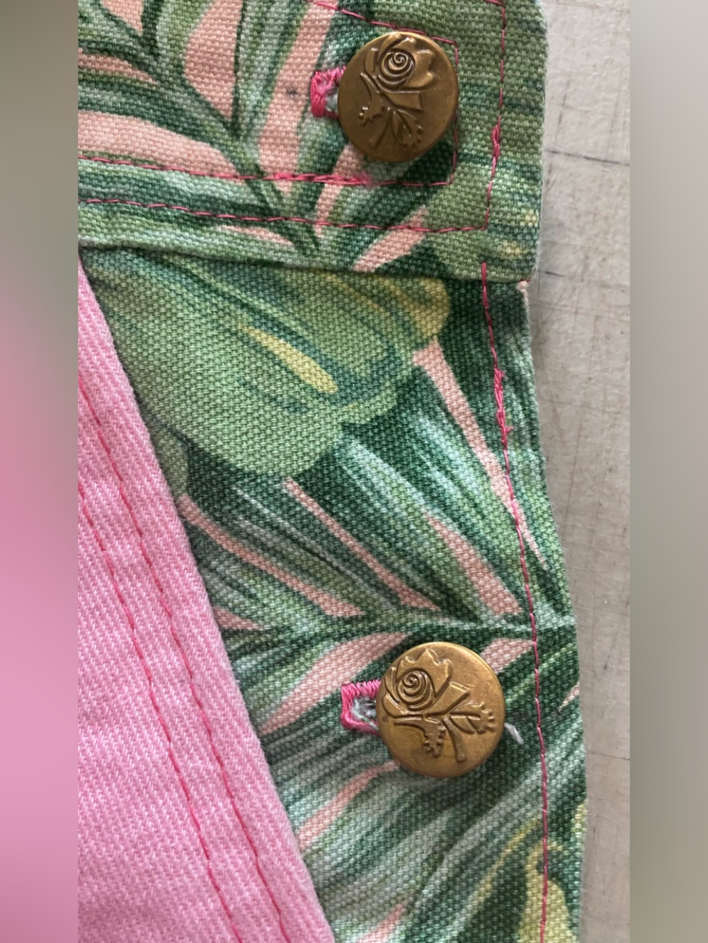 Homemade tropical, print and pink women’s overalls. 100% cotton made by me. - Picture 12 of 13